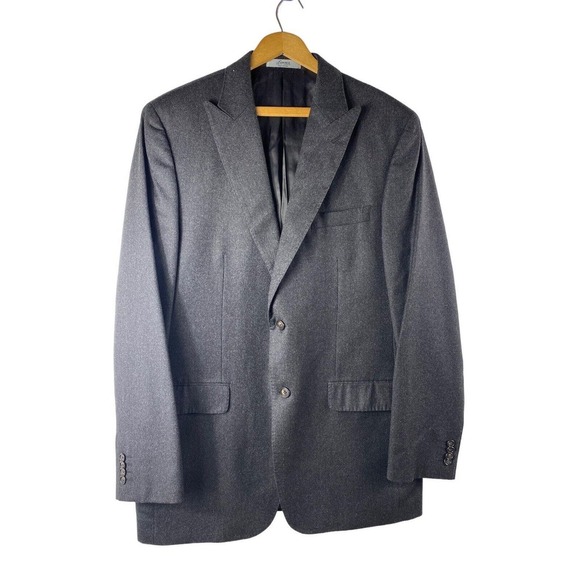 Ralph Lauren 44 Long Cashmere Wool Overcoat Blazer Jacket Mens Gray 44L EUC - Picture 3 of 9